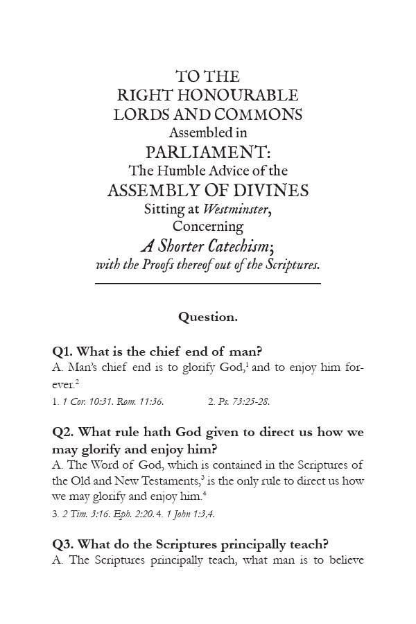 Additional Images: The Westminster Shorter Catechism